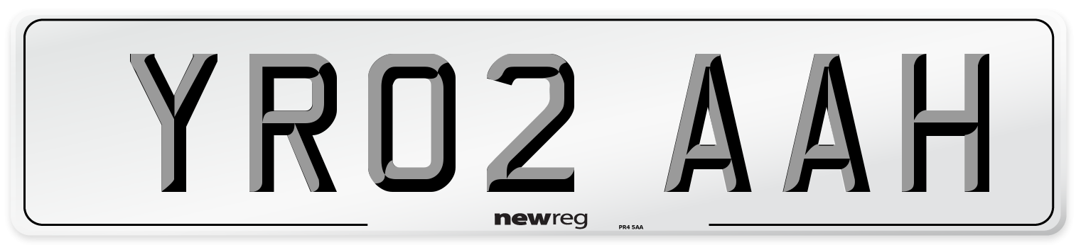 YR02 AAH Number Plate from New Reg